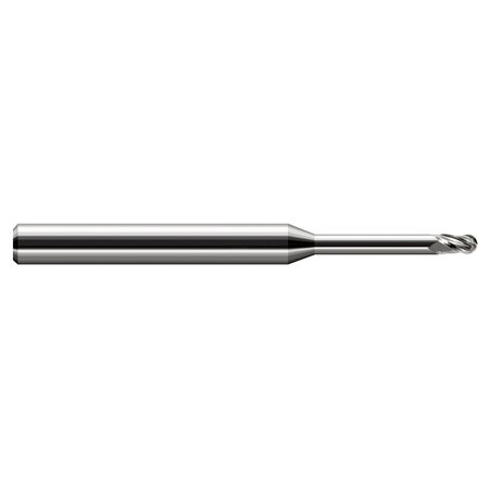 HARVEY TOOL Miniature End Mill - Ball - Long Reach, Stub Flute 801340